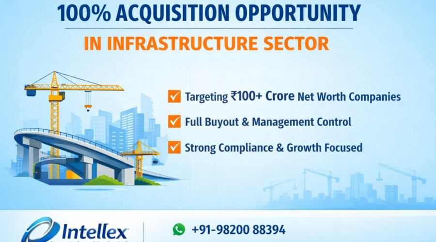100% Acquisition Opportunity in Infrastructure Sector – Strategic Buyout Proposal for High-Value Companies in India.