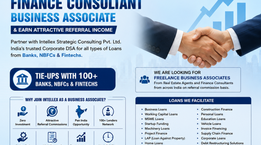 Become a Business Associate in Financial Advisory Services with Intellex Strategic Consulting Pvt. Ltd. & Earn Attractive Referral Income.