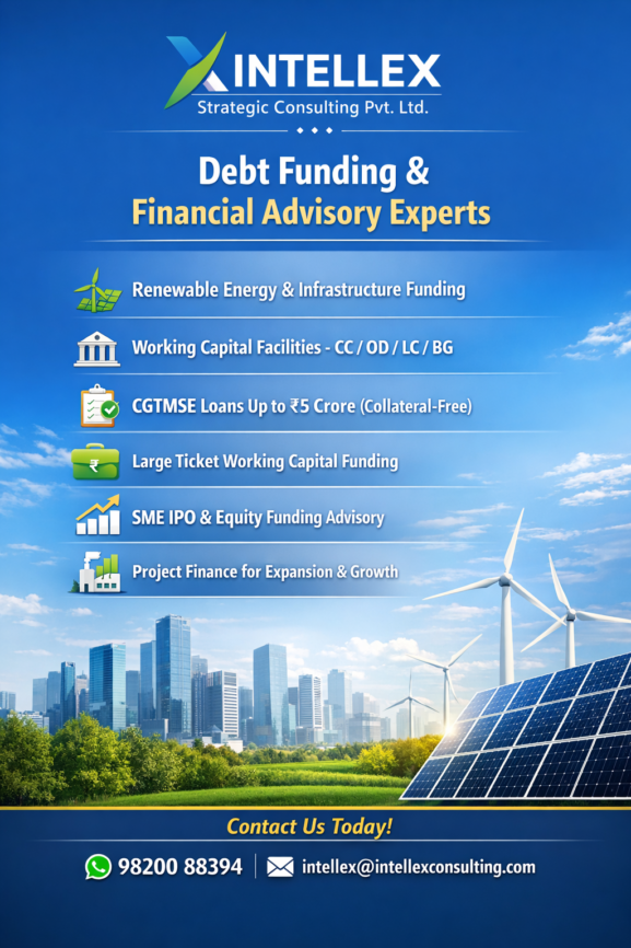 End-to-End Debt Funding & Financial Advisory Services in India | Intellex Strategic Consulting Pvt. Ltd.