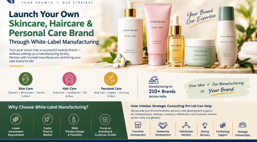 Launch Your Own Skincare, Haircare & Personal Care Brand Through White-Label Manufacturing.